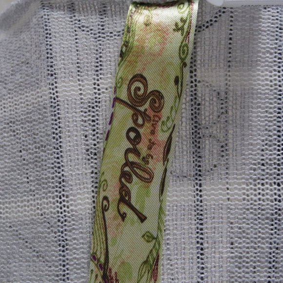 Live To Be SPOILED Grey Gray Stripe Button Close Cardigan - Picture 12 of 13